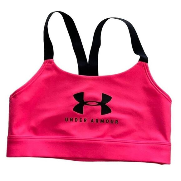 Under Armour Womens Small Strappy  Sports Bra Meteor Pink - Picture 7 of 7